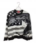 SUPREMEシュプリーム）の古着「Digital Flag Sweater デジタル フラッグ セーター」｜グレー