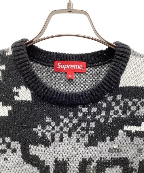 SUPREME（シュプリーム）SUPREME (シュプリーム) Digital Flag Sweater デジタル フラッグ セーター グレー サイズ:Mの古着・服飾アイテム