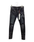 PURPLE BRANDパープルブランド）の古着「LOW RISE SKINNY JEAN」｜ブラック