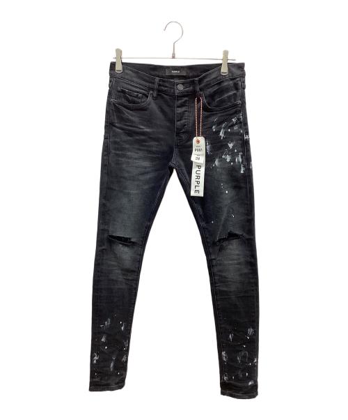 PURPLE BRAND（パープルブランド）PURPLE BRAND (パープルブランド) LOW RISE SKINNY JEAN ブラック サイズ:28の古着・服飾アイテム