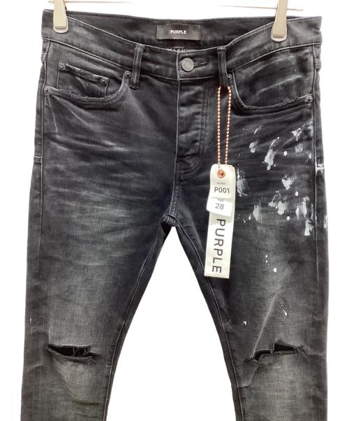 PURPLE BRAND（パープルブランド）PURPLE BRAND (パープルブランド) LOW RISE SKINNY JEAN ブラック サイズ:28の古着・服飾アイテム