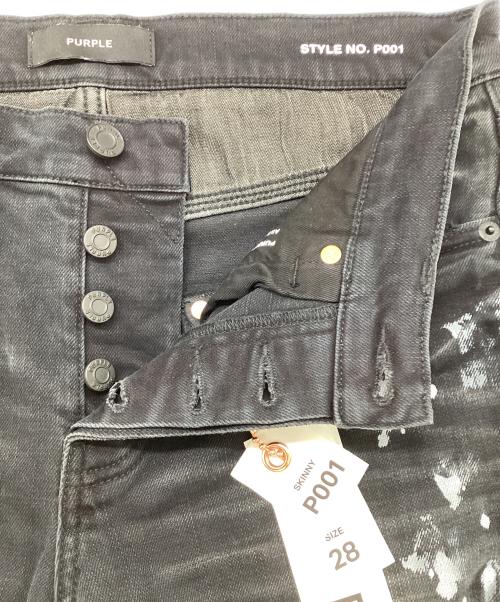 PURPLE BRAND（パープルブランド）PURPLE BRAND (パープルブランド) LOW RISE SKINNY JEAN ブラック サイズ:28の古着・服飾アイテム
