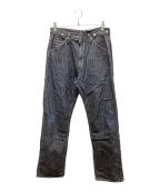 Hysteric Glamourヒステリックグラマー）の古着「KINKY JEANS ヒッコリーパンツ」｜インディゴ