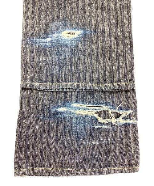 Hysteric Glamour（ヒステリックグラマー）Hysteric Glamour (ヒステリックグラマー) KINKY JEANS ヒッコリーパンツ インディゴ サイズ:FREEの古着・服飾アイテム