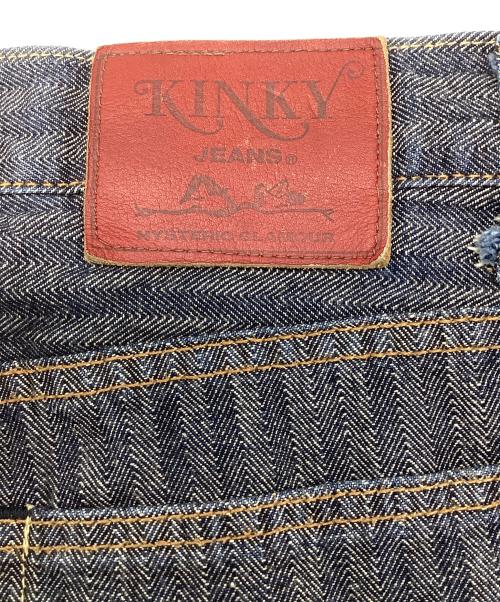 Hysteric Glamour（ヒステリックグラマー）Hysteric Glamour (ヒステリックグラマー) KINKY JEANS ヒッコリーパンツ インディゴ サイズ:FREEの古着・服飾アイテム