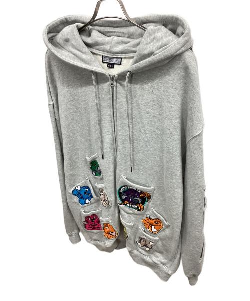 GALFY（ガルフィー）GALFY (ガルフィー) GALFY ジップパーカー グレー サイズ:XLの古着・服飾アイテム
