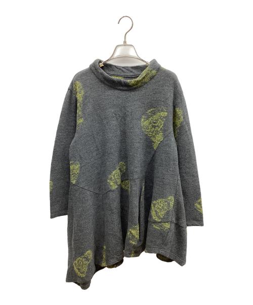 慈雨（ジウ）慈雨 (ジウ) 慈雨　ニット グレー サイズ:40の古着・服飾アイテム