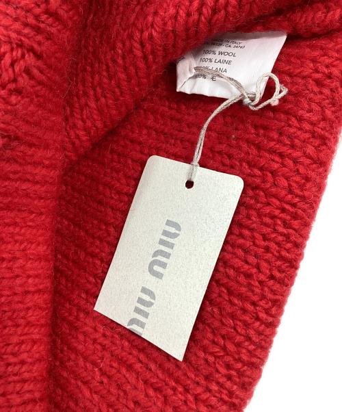 MIU MIU（ミュウミュウ）MIU MIU (ミュウミュウ) 厚手ニット レッド サイズ:40の古着・服飾アイテム