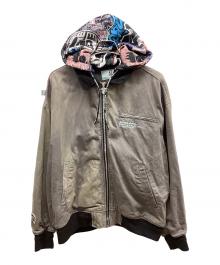 Aape BY A BATHING APE（エーエイプ バイ アベイシングエイプ）の古着「グラフィティフーデッドジャケット」｜グレー