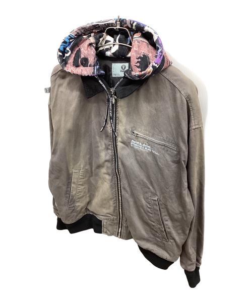 Aape BY A BATHING APE（エーエイプ バイ アベイシングエイプ）Aape BY A BATHING APE (エーエイプ バイ アベイシングエイプ) グラフィティフーデッドジャケット グレー サイズ:Lの古着・服飾アイテム