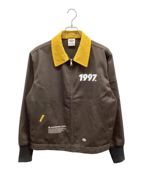 Dickies（ディッキーズ）Dickies (ディッキーズ) Youth LOSER (ユースルーザー) ジャケット イエロー×ブラウン サイズ:Mの古着・服飾アイテム