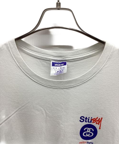 stussy（ステューシー）stussy (ステューシー) NINETEEN EIGHTY 半袖Tシャツ ホワイト サイズ:XLの古着・服飾アイテム