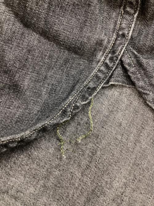 RRL（ダブルアールエル）RRL (ダブルアールエル) BLACK DENIM WORK SHIRT ブラックデニム ワークシャツ グレー サイズ:Mの古着・服飾アイテム