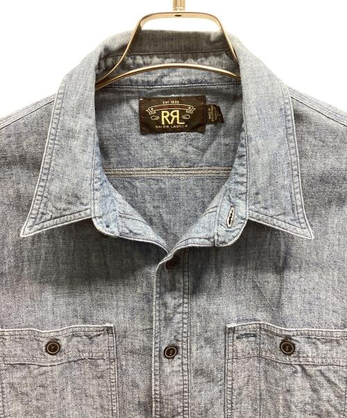 RRL（ダブルアールエル）RRL (ダブルアールエル) RRL シャンブレーシャツ ブルー サイズ:Mの古着・服飾アイテム