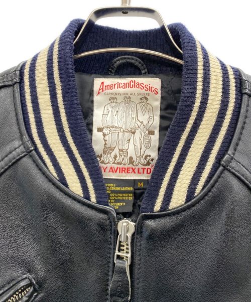 AVIREX（アヴィレックス）AVIREX (アヴィレックス) レザージャケット ブラック サイズ:Mの古着・服飾アイテム