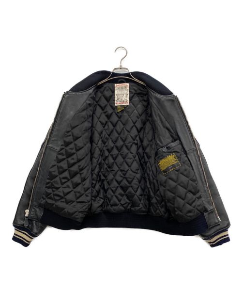 AVIREX（アヴィレックス）AVIREX (アヴィレックス) レザージャケット ブラック サイズ:Mの古着・服飾アイテム