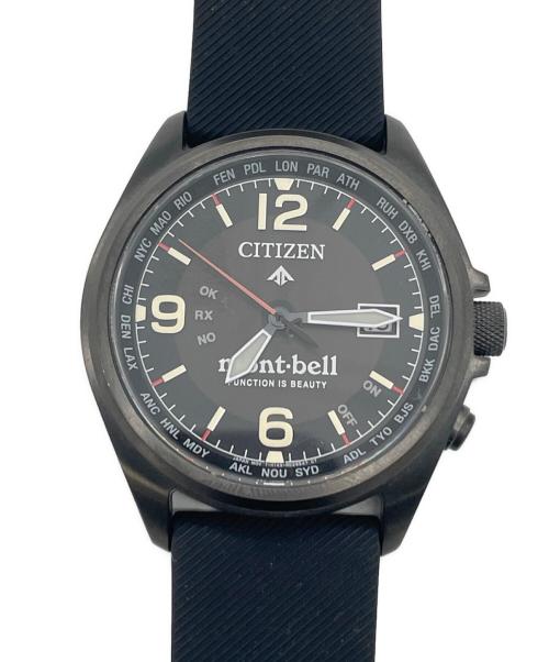 CITIZEN（シチズン）CITIZEN (シチズン) mont-bell (モンベル) エコ・ドライブ電波時計 ブラックの古着・服飾アイテム