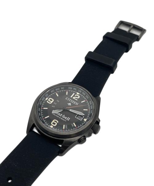 CITIZEN（シチズン）CITIZEN (シチズン) mont-bell (モンベル) エコ・ドライブ電波時計 ブラックの古着・服飾アイテム