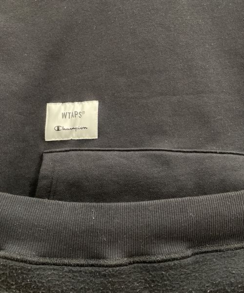 Champion（チャンピオン）Champion (チャンピオン) WTAPS (ダブルタップス) フーデットスウェットシャツ ブラック サイズ:Mの古着・服飾アイテム