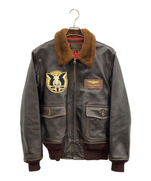 BUZZ RICKSON'S（バズリクソンズ）BUZZ RICKSON'S (バズリクソンズ) フライトジャケット Type M-422A “H. & L. BLOCK VP-44 “BLACK CATS” PATCH” ブラウン サイズ:40の古着・服飾アイテム