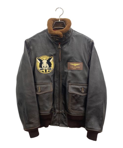 BUZZ RICKSON'S（バズリクソンズ）BUZZ RICKSON'S (バズリクソンズ) フライトジャケット Type M-422A “H. & L. BLOCK VP-44 “BLACK CATS” PATCH” ブラウン サイズ:40の古着・服飾アイテム