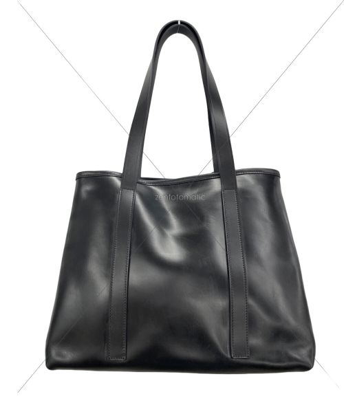 ESTNATION（エストネーション）ESTNATION (エストネーション) CROOTS (クルーツ) レザートートバッグ ブラックの古着・服飾アイテム