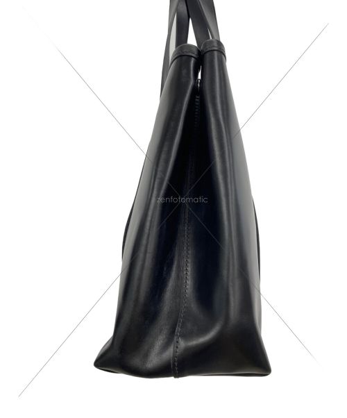 ESTNATION（エストネーション）ESTNATION (エストネーション) CROOTS (クルーツ) レザートートバッグ ブラックの古着・服飾アイテム