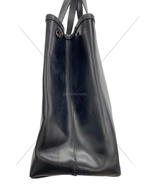 ESTNATION（エストネーション）ESTNATION (エストネーション) CROOTS (クルーツ) レザートートバッグ ブラックの古着・服飾アイテム