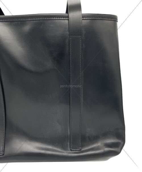 ESTNATION（エストネーション）ESTNATION (エストネーション) CROOTS (クルーツ) レザートートバッグ ブラックの古着・服飾アイテム