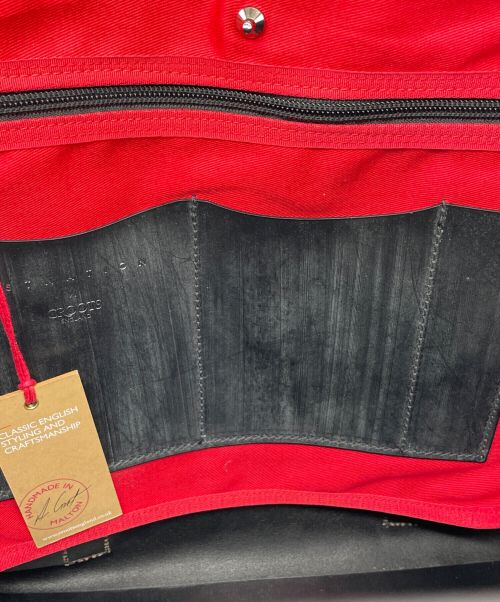 ESTNATION（エストネーション）ESTNATION (エストネーション) CROOTS (クルーツ) レザートートバッグ ブラックの古着・服飾アイテム