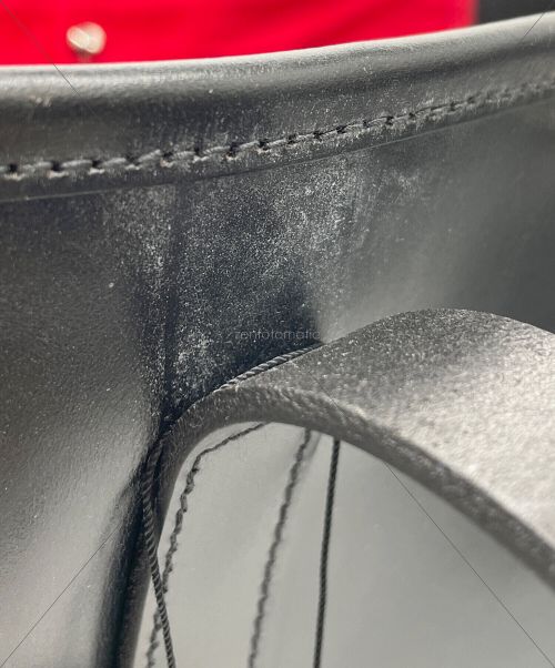 ESTNATION（エストネーション）ESTNATION (エストネーション) CROOTS (クルーツ) レザートートバッグ ブラックの古着・服飾アイテム