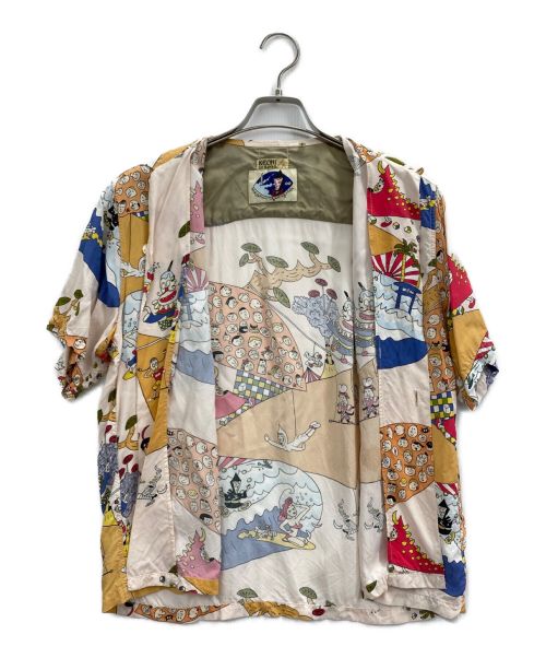KEONI OF HAWAII（ケオニオブハワイ）KEONI OF HAWAII (ケオニオブハワイ) アロハシャツ ベージュ サイズ:Sの古着・服飾アイテム