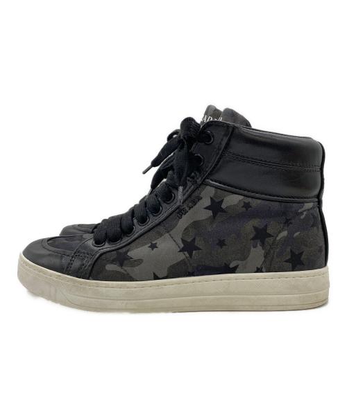 PRADA（プラダ）PRADA (プラダ) ハイカットスニーカー ブラック サイズ:23.5の古着・服飾アイテム