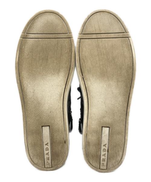 PRADA（プラダ）PRADA (プラダ) ハイカットスニーカー ブラック サイズ:23.5の古着・服飾アイテム