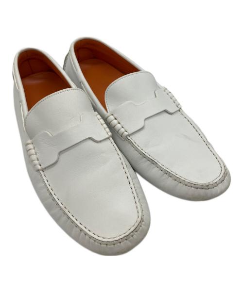 HERMES（エルメス）HERMES (エルメス) ドライビングシューズ ホワイト サイズ:42の古着・服飾アイテム