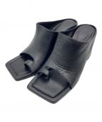 INSCRIREアンスクリア）の古着「レザーサンダル」｜ブラック