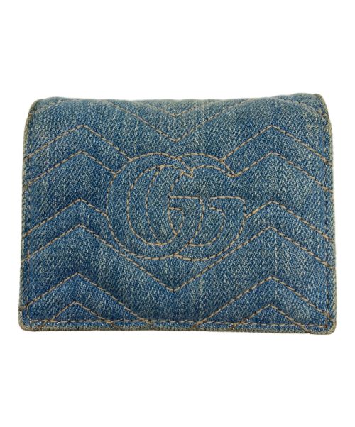 GUCCI（グッチ）GUCCI (グッチ) 2つ折り財布 インディゴの古着・服飾アイテム