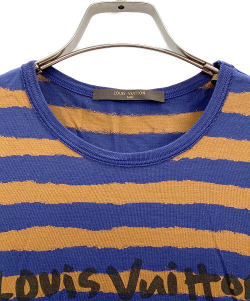 LOUIS VUITTON（ルイ ヴィトン）LOUIS VUITTON (ルイ ヴィトン) ボーダーTシャツ ブラウン×ネイビー サイズ:Mの古着・服飾アイテム