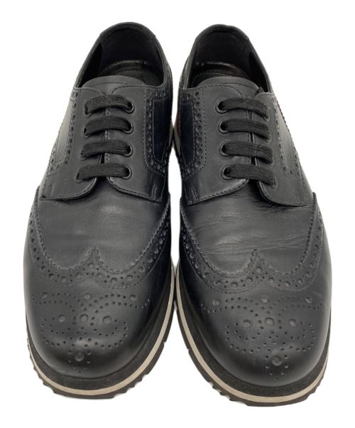 PRADA SPORTS（プラダスポーツ）PRADA SPORTS (プラダスポーツ) ウィングチップシューズ ブラック サイズ:6の古着・服飾アイテム