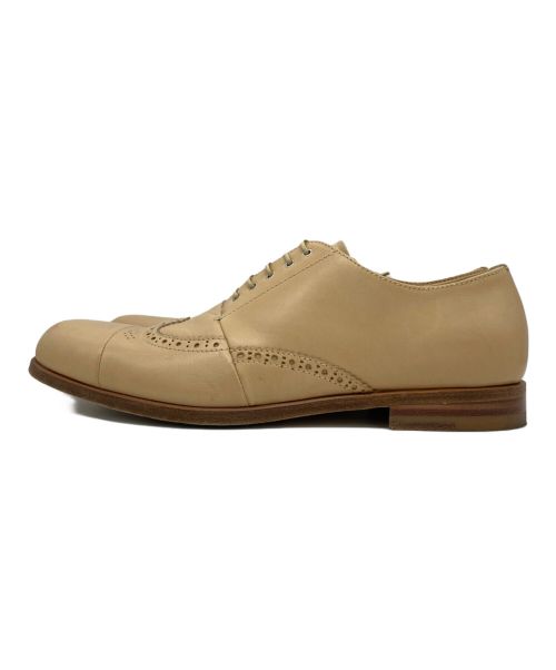 PRADA（プラダ）PRADA (プラダ) ウィングチップシューズ ベージュ サイズ:5 1/2の古着・服飾アイテム