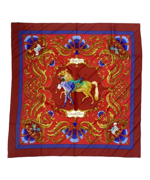 HERMES（エルメス）HERMES (エルメス) シルクスカーフ レッドの古着・服飾アイテム