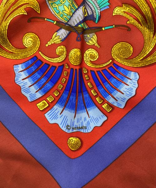 HERMES（エルメス）HERMES (エルメス) シルクスカーフ レッドの古着・服飾アイテム