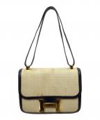 HERMESエルメス）の古着「コンスタンス23」｜ベージュ×ネイビー