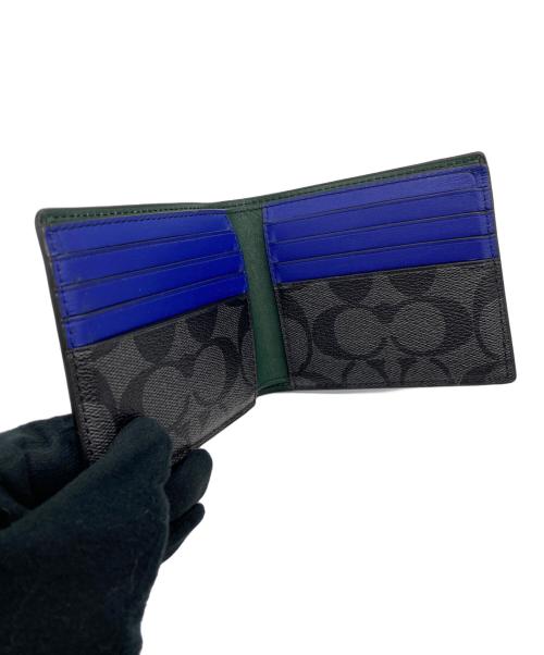 COACH（コーチ）COACH (コーチ) 2つ折り札入れ ブルーの古着・服飾アイテム