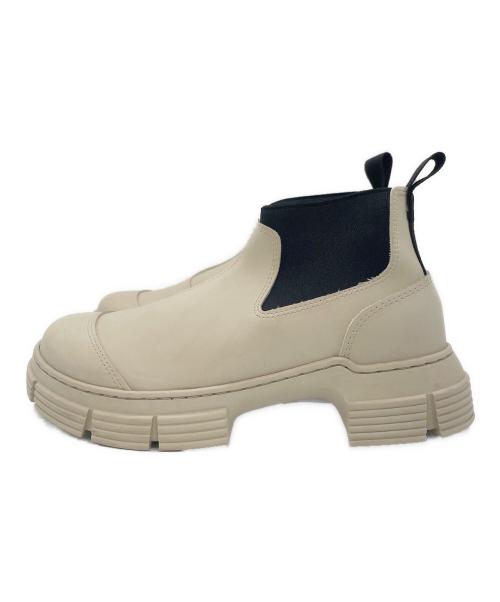 GANNI（ガニー）GANNI (ガニー) ショートブーツ アイボリー サイズ:35の古着・服飾アイテム