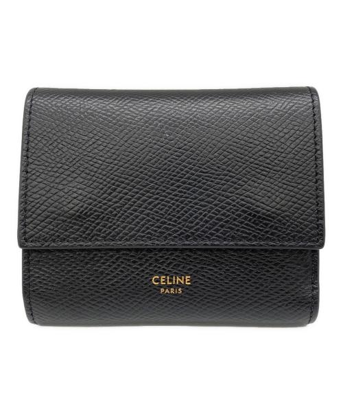 CELINE（セリーヌ）CELINE (セリーヌ) スモール トリフォールドウォレット ブラックの古着・服飾アイテム