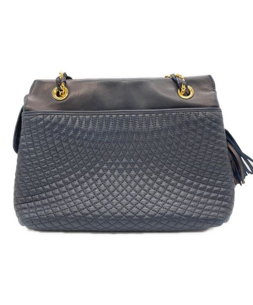 BALLY（バリー）BALLY (バリー) レザーショルダーバッグ ネイビーの古着・服飾アイテム