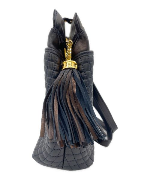 BALLY（バリー）BALLY (バリー) レザーショルダーバッグ ネイビーの古着・服飾アイテム