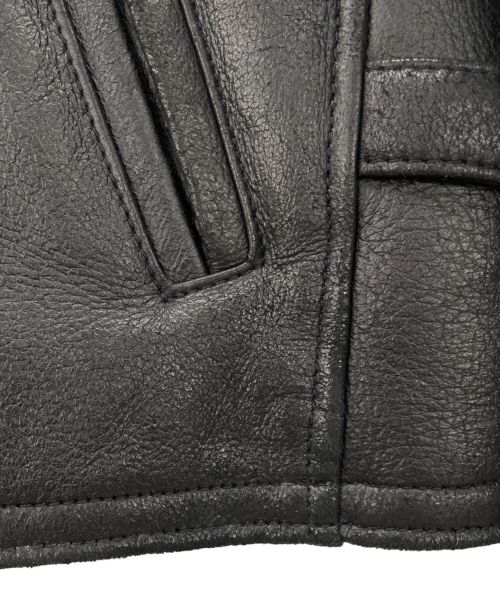 BIG TWIN（ビッグツイン）BIG TWIN (ビッグツイン) ムートンコート ブラック サイズ:40の古着・服飾アイテム