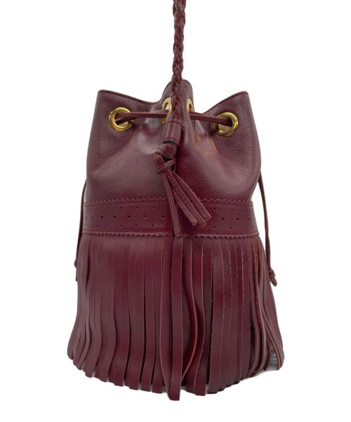 J&M DAVIDSON（ジェイ＆エム デヴィッドソン）J&M DAVIDSON (ジェイ＆エム デヴィッドソン) フリンジバッグ ボルドーの古着・服飾アイテム